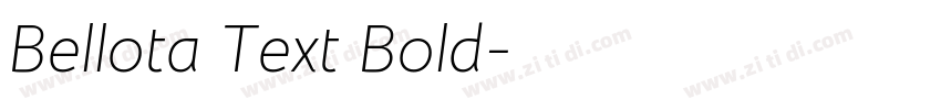 Bellota Text Bold字体转换